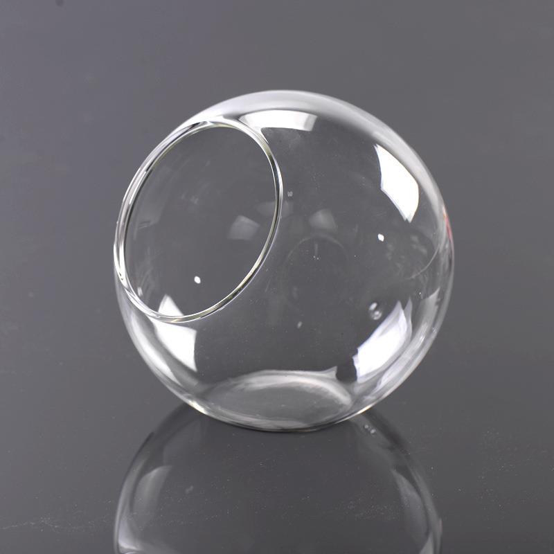 微景观圆球生态玻璃瓶多肉植物玻璃花盆 斜口瓶苔藓DIY玻璃花瓶