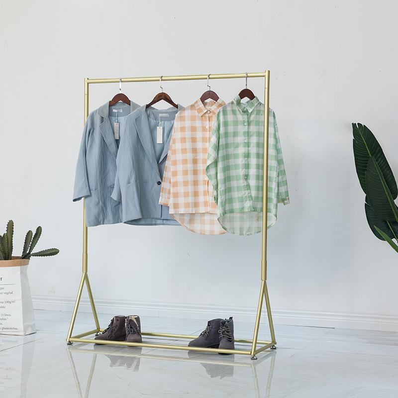 厂家直供服装架地/式服装展示铁架落童装店货架挂衣架金艺色衣帽