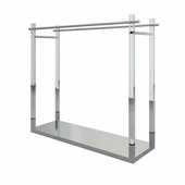 货架 亚克力不锈钢双排挂衣架中岛架陈列架女装 服装 店展示架落地式