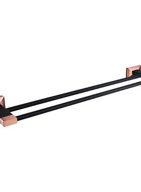 毛巾架打孔卫生浴室置架壁挂黑色浴巾架厕所收件纳挂G945J20间3物