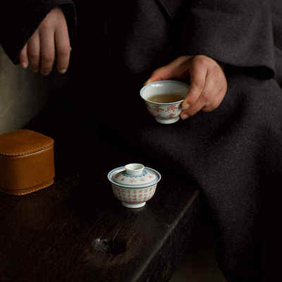 任平生一人饮茶事组五期景德镇手绘茶杯盖碗中式复古茶具弥云斋