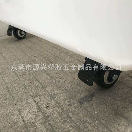 加厚白色转箱套带刹车万向轮塑料箱服间装HCD车带轮储周物箱叠胶