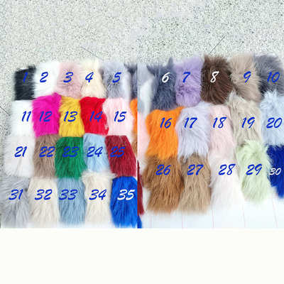 毛秋冬饰品仿高低毛狐狸球毛领4cm兔毛长毛布料 仿面料毛毛獭服装
