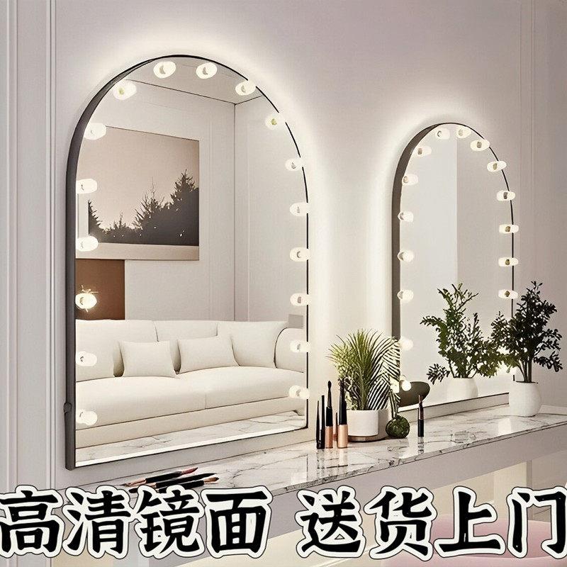 化妆台化妆师专用网红照相馆化妆镜带灯婚纱店化妆台美容院化妆桌
