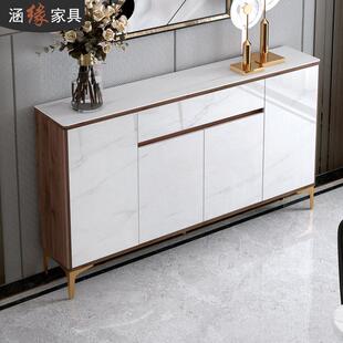 轻奢岩板超薄餐边柜窄型30cm现代简约小户型靠墙边柜置物柜子7G60
