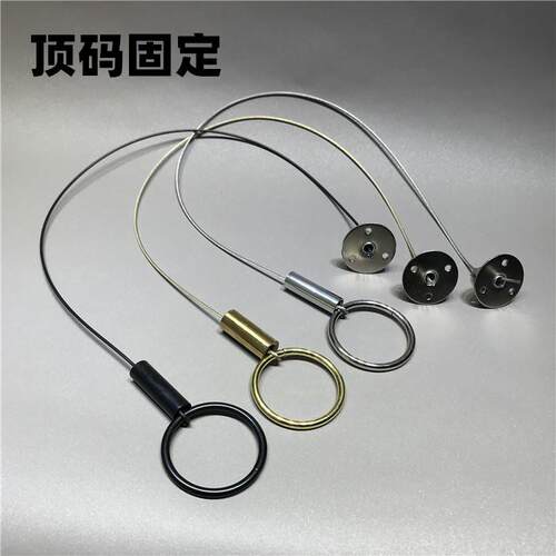 服装店吊环金银色钢丝吊挂展示架挂衣服挂钩陈列悬挂货架金属挂炼