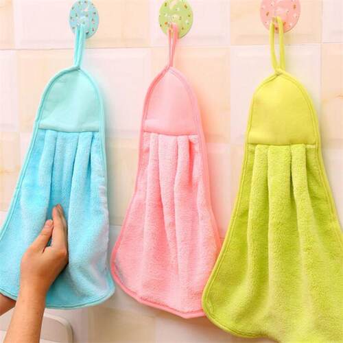A31 Solid Color Hanging Hand Towel with Super Absorbency, La