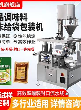 给袋式粉末液体旋转包装机小型四工位包装机给袋机包装机