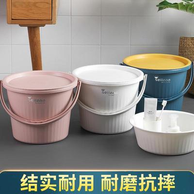 学生水桶脸盆三件套开学住宿洗漱带盖加厚洗衣桶宿舍家用桶盆套装