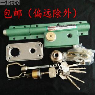 208大门锁整体齿条锁防盗锁双开门木门铁门锁具院子农村老式锁