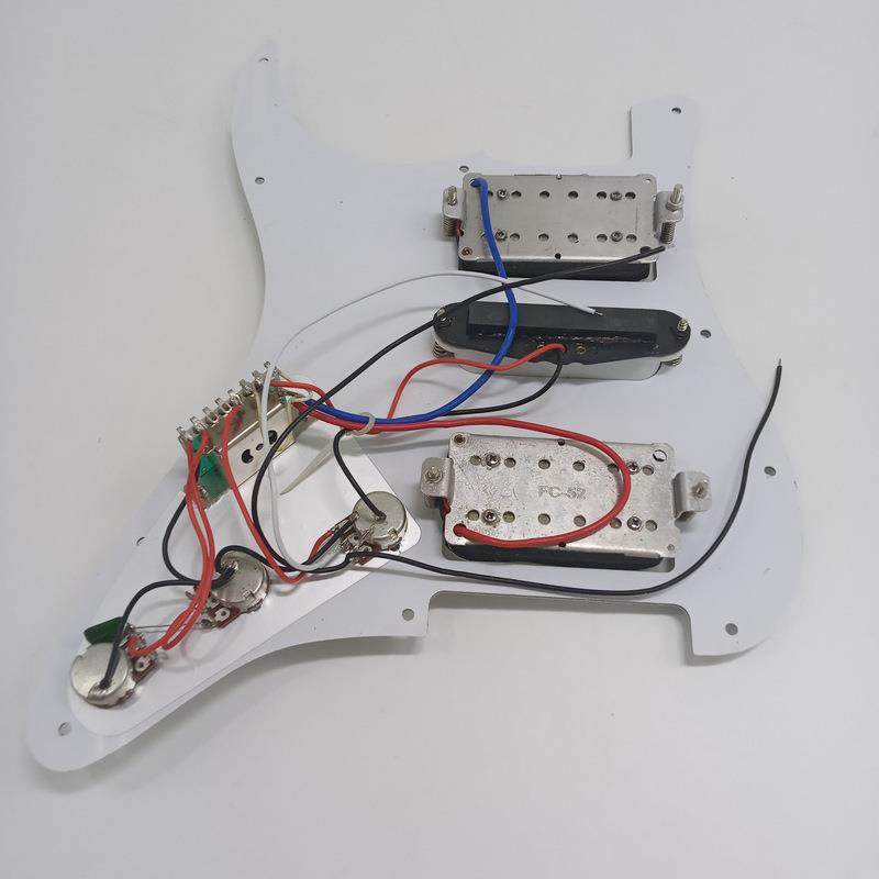 电吉他FIF配件STSQ双单双H面板带拾音器路总成HS面板全套线白