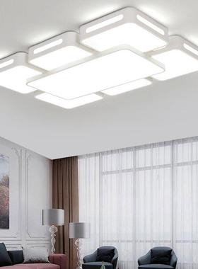 简室约镂空BWELD吸顶长正方形客厅灯灯卧书房吊E灯餐厅灯亚克力灯