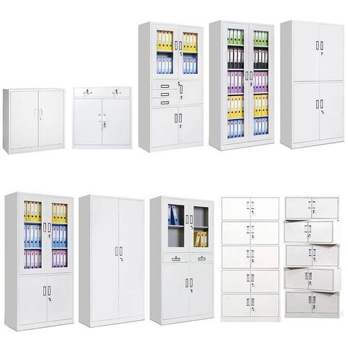 制文件柜铁皮矮办柜公锁室书柜密码带DUY员工档案办公钢柜子抽屉