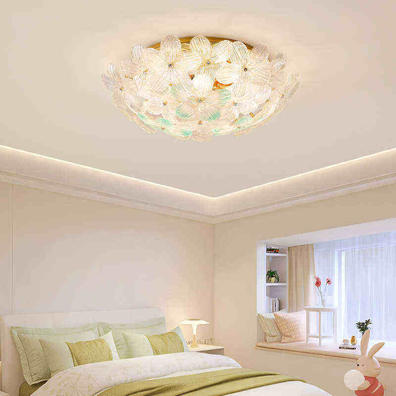 法式卧室灯2024年新款轻奢护眼主卧室房间花瓣复古奶油风吸顶灯,家装灯饰光源,智能吸顶灯,淘宝优惠券,粉丝福利购,淘宝优惠卷