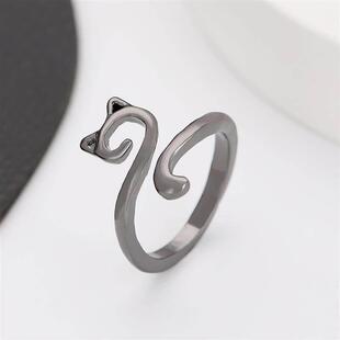 Ring Opening Jewelry欧美猫戒指 Cat Animal Adjustable Fashion
