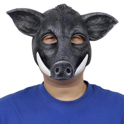 Warthog Wild Boar Halloween Full Head Mask 野猪疣猪乳胶面具