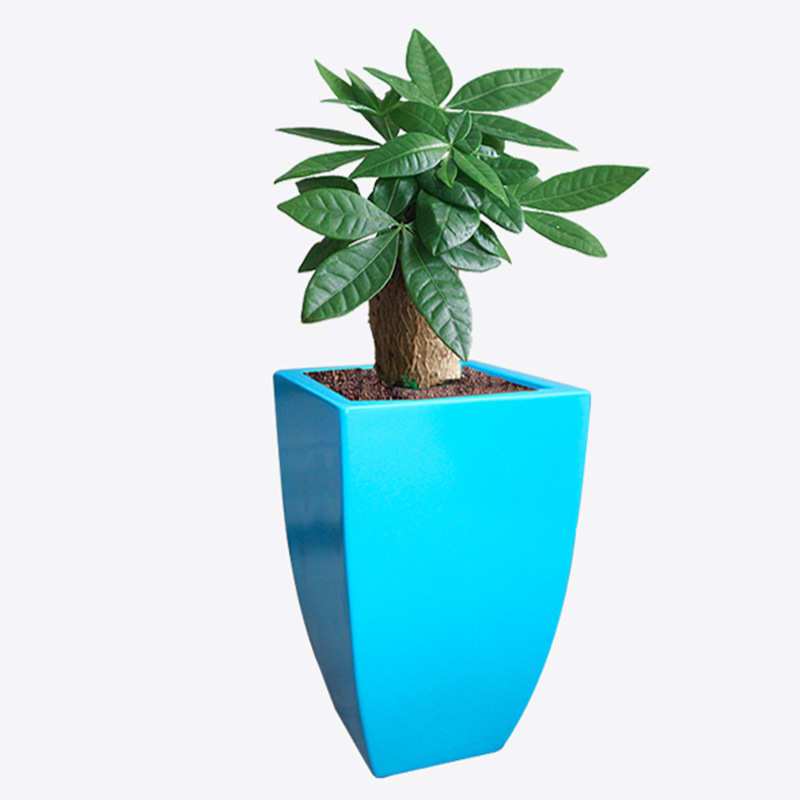 户外玻璃钢花箱方形园林花盆大型移动种植箱商场组合花钵广场花器