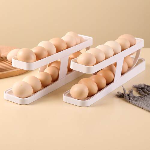 Creative Rolling Egg Storage Box, Refrigerator Side Door Org