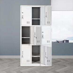 厂现货钢制收纳柜学校员工家HS03舍宿钢制更衣柜工厂车间物多门储