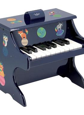 正品法国Viac儿宝童木制机械钢琴宝l入门学者音乐启蒙玩初具礼物3