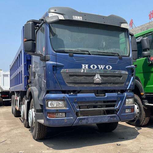 重汽豪沃8*4翻斗车外贸出售双桥渣土运输车371马力砂石料自卸车