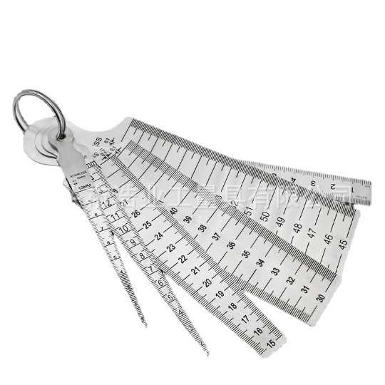 五件套孔尺斜尺间隙尺锥形尺三角孔径规不锈钢楔形塞尺1-60六件套