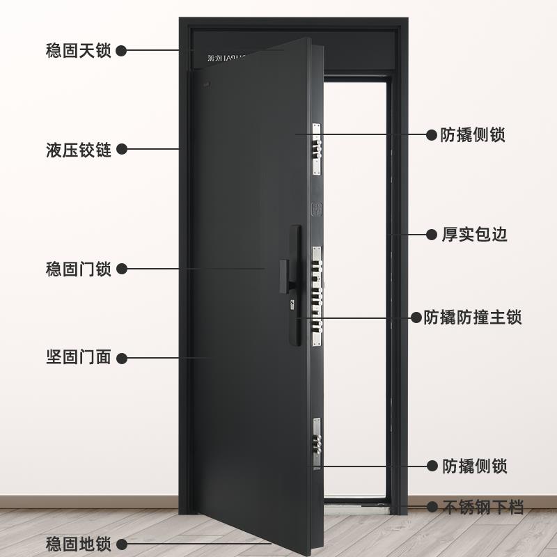 甲级防盗门入户门安全门家用门进户门钢质门加高门楣暗铰链C级锁