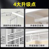 免安衣柜加粗家用30折叠衣卧折叠实简易布衣柜出租房全钢装 架结耐