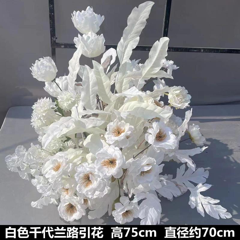 新花款LEA庆路婚引婚礼布置礼堂花艺背景迎宾婚挂花T台商场盆花