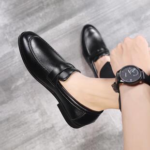 高档025新款夏季套款式英伦透2气男士休闲小皮鞋韩式流苏头型发师