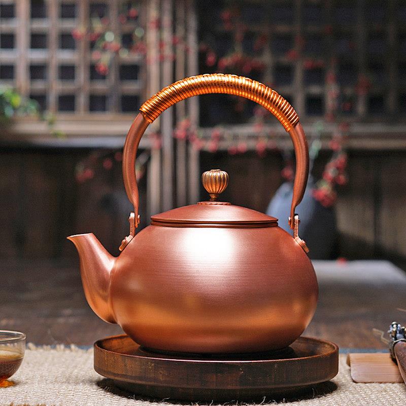 京界临 加厚紫铜壶素壶系列 煮茶壶烧水壶养生壶泡茶壶茶具铜器