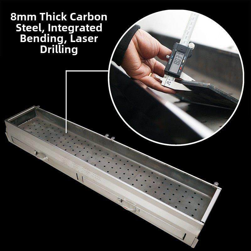 钢涂层烧烤炉商业户外摊位木炭烧烤架烤鱼和羊肉串炉加厚大不锈钢