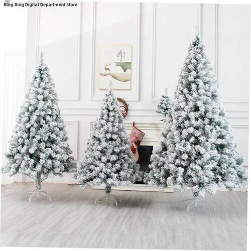 White Flocked Christmas Tree Shop Window Decorative 圣诞树