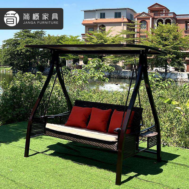 户外家具景区度假村海边民宿小区铝合金秋千庭院别墅防水防晒摇椅