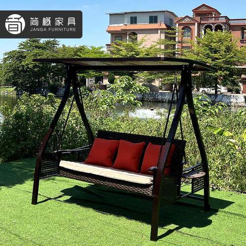 户外家具景区度假村海边民宿小区铝合金秋千庭院别墅防水防晒摇椅