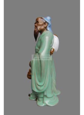 华佗陶瓷摆件中国风假山盆景古代人物造景装饰品家居书桌台工艺品