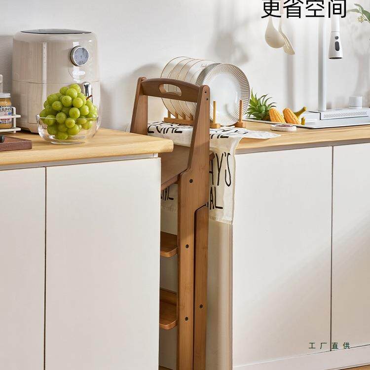 背厚可折叠多功能梯凳家登高梯子凳子两用447用厨房爬高凳加带靠