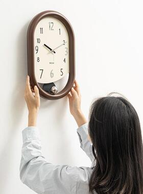 woz钟oTYOS569om屋准奶油风钟4挂钟客厅现代简表约餐厅202新款时