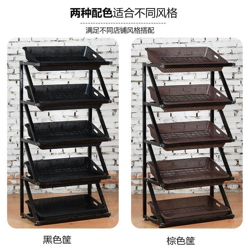 货超市水无品牌/货架展示架多功能水果架子架蔬木菜架子钢架水果