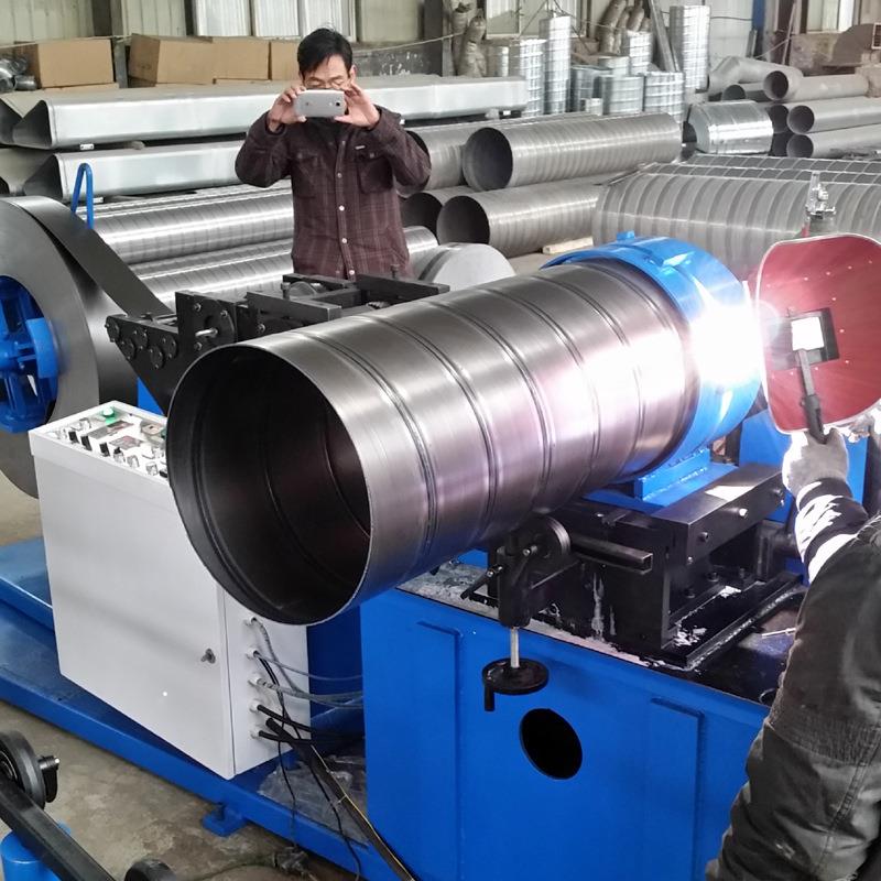 螺旋滤风管机LFO不锈钢滤网卷圆机绕芯不锈钢线管滤焊清器设备