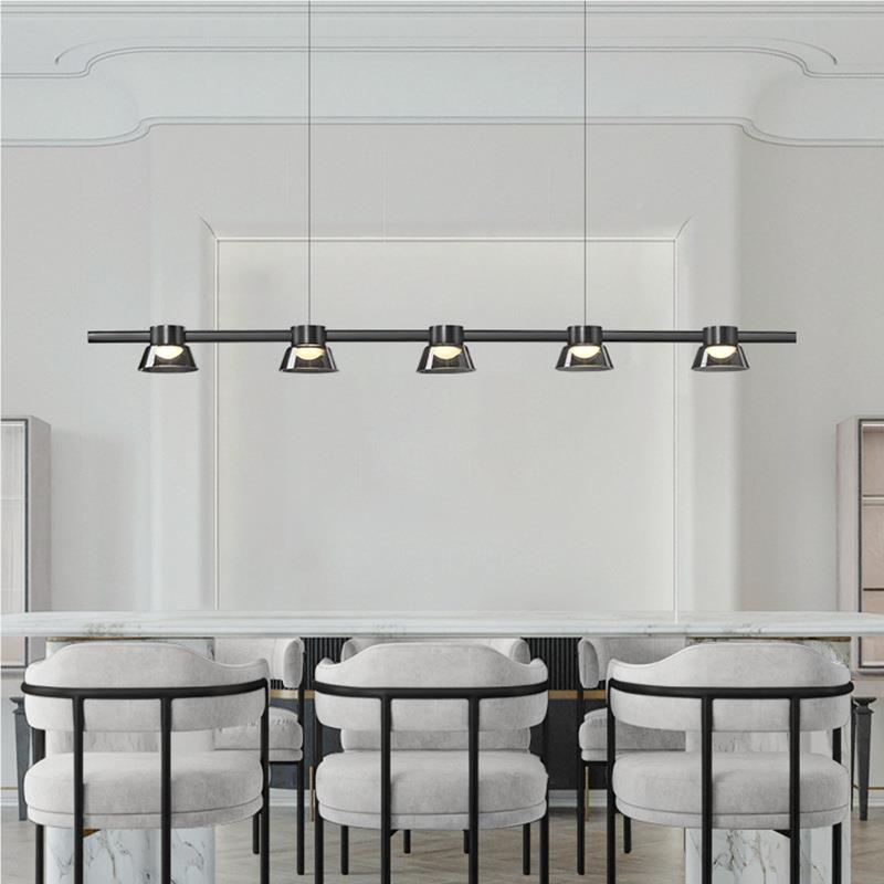 现高代极简餐厅吊灯设计感简创端意玻SS-D7440璃北欧约轻奢长条吧