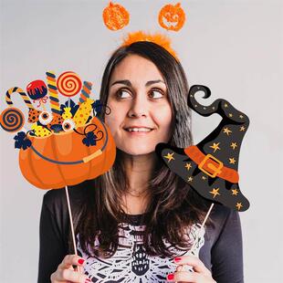 Booth Photo Halloween Pumpkin Funny Glasses Props 20pcs