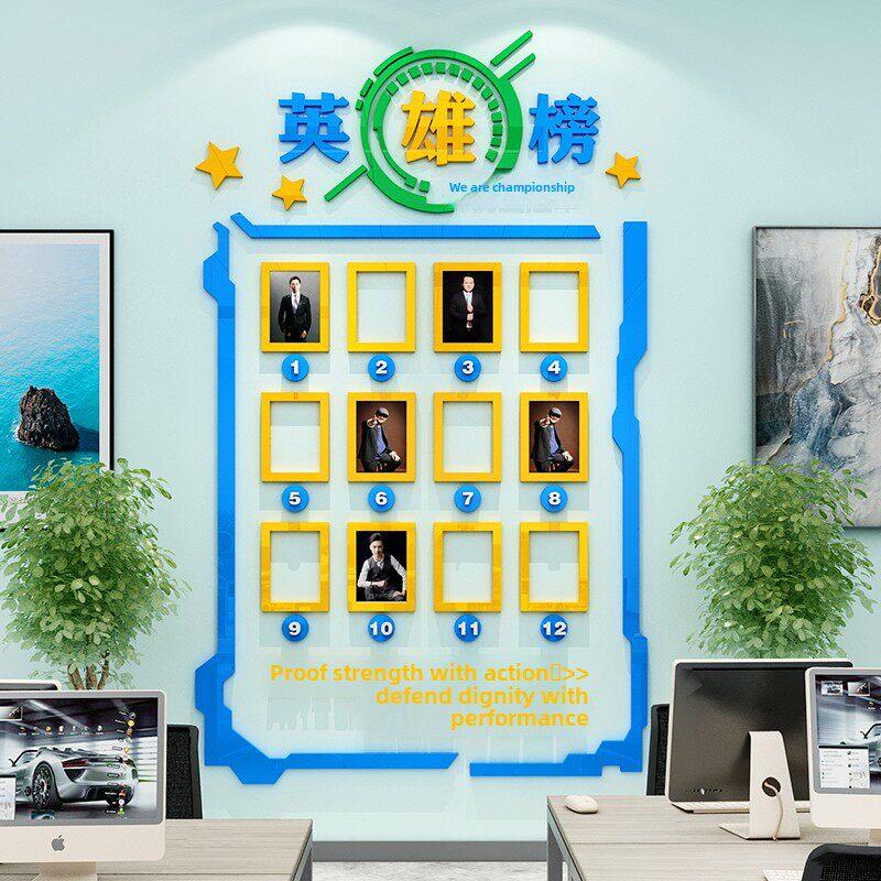 公司荣誉展示照片墙会议办公室墙装修氛围布局企业文化优秀员工
