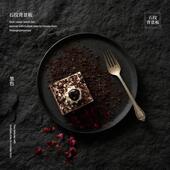 立体石纹摄影背景板轻便高级感美食糕点静物产品黑色拍照拍摄道具