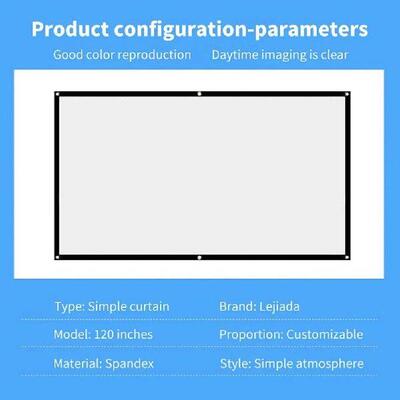 16:9 Simple Projector Curtain Set Portable HD Display