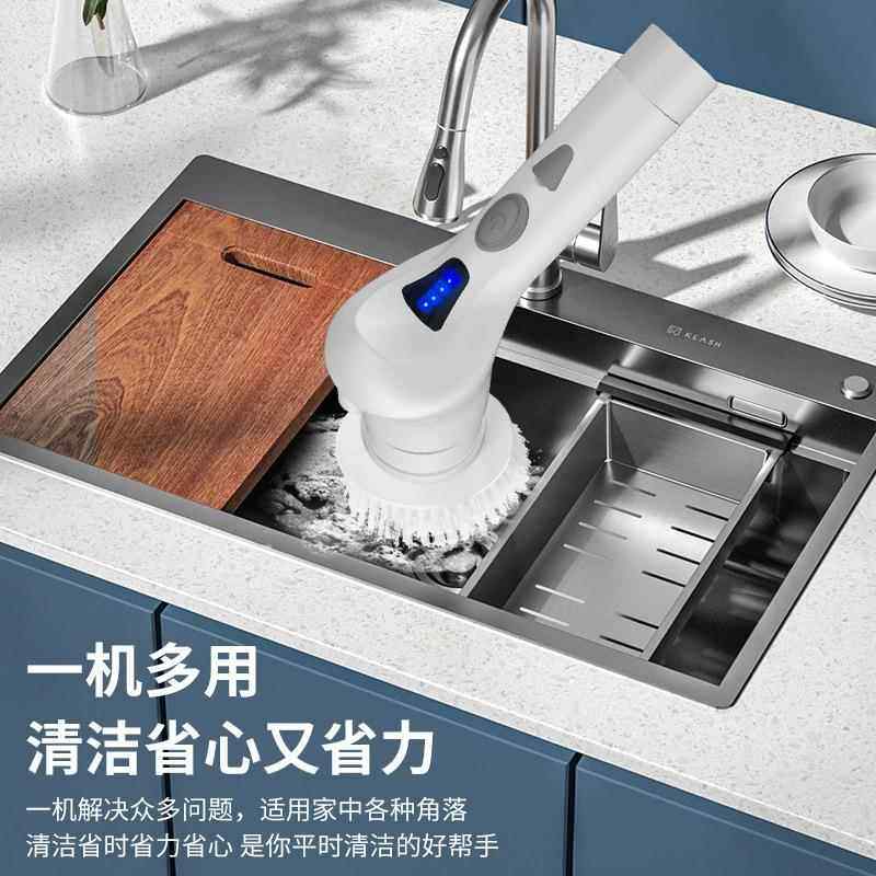 长柄电动清隙洁刷无线多功能缝刷厨房塑料VOH清洁厕所刷旋头转刷
