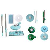 美丽雅手压式 配件圆盘拖布杆子拖布头墩布替换头 旋转甩水拖把原装