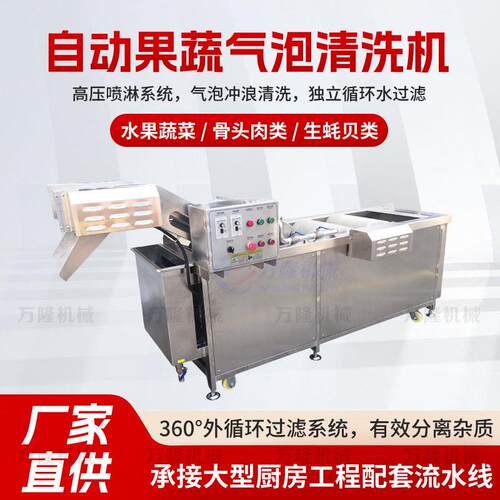 压喷淋气泡清洗机红薯土豆漩涡震动洗菜机多功能水果净菜预洗机