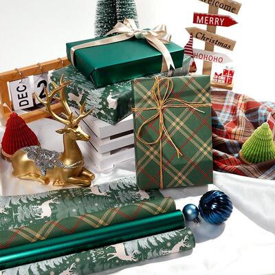 Christmas Wrapping Paper Bulk Pack, Holiday Gift Wrap