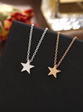 51221 Star Pendant Necklace women 五角星吊坠项炼合金锁骨炼女